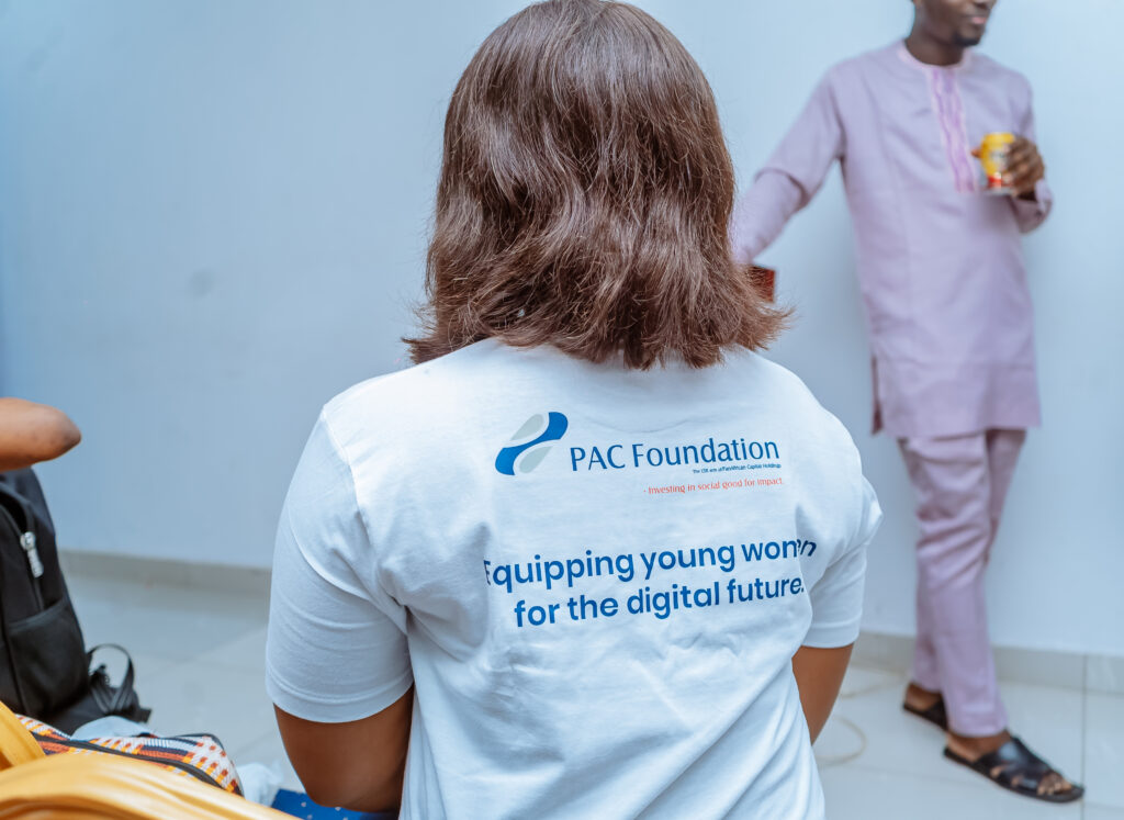 Particpant-wearing-a-shirt-that-says-Equipping-young-women-for-the-digital-future